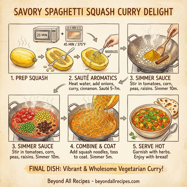Savory Spaghetti Squash Curry Delight instructions