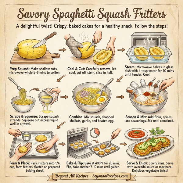 Savory Spaghetti Squash Fritters instructions