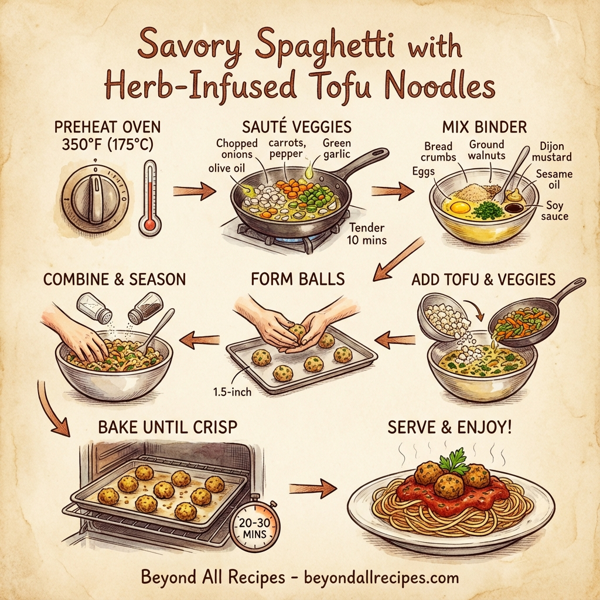 Savory Spaghetti with Herb-Infused Tofu Noodles instructions