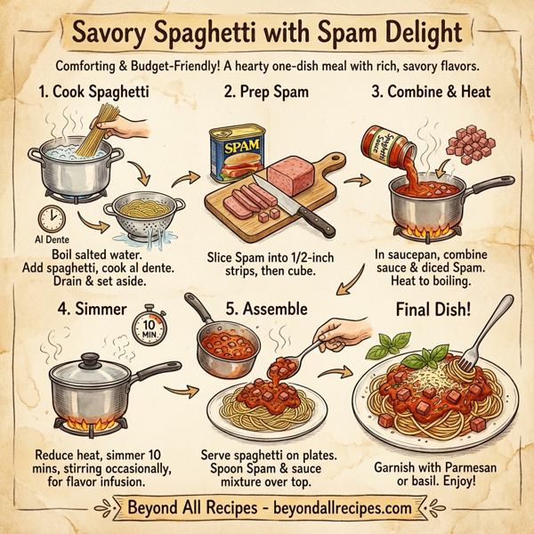 Savory Spaghetti with Spam Delight instructions