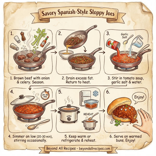 Savory Spanish-Style Sloppy Joes instructions