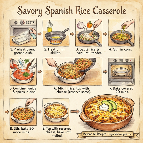 Savory Spanish Rice Casserole instructions