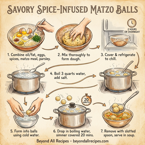 Savory Spice-Infused Matzo Balls instructions