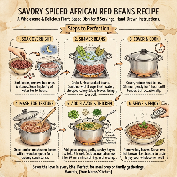 Savory Spiced African Red Beans instructions