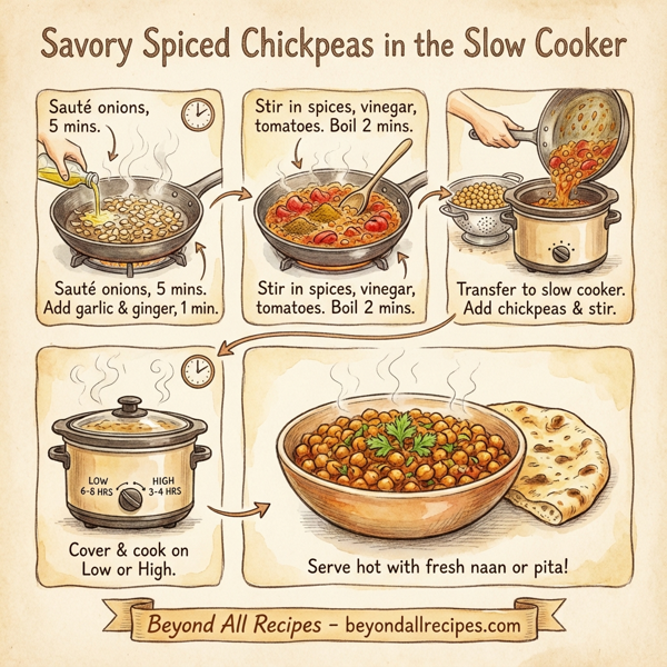 Savory Spiced Chickpeas in the Slow Cooker instructions