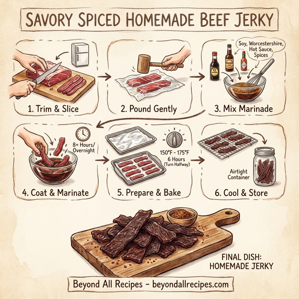 Savory Spiced Homemade Beef Jerky instructions