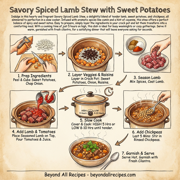 Savory Spiced Lamb Stew with Sweet Potatoes instructions