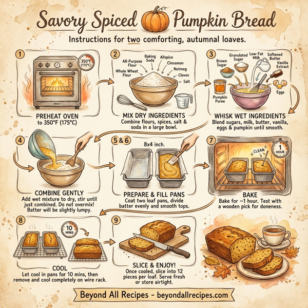 Savory Spiced Pumpkin Bread instructions