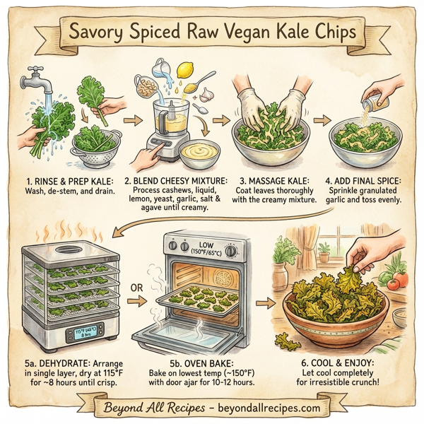 Savory Spiced Raw Vegan Kale Chips instructions