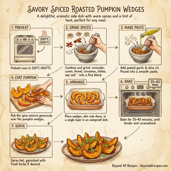 Savory Spiced Roasted Pumpkin Wedges instructions