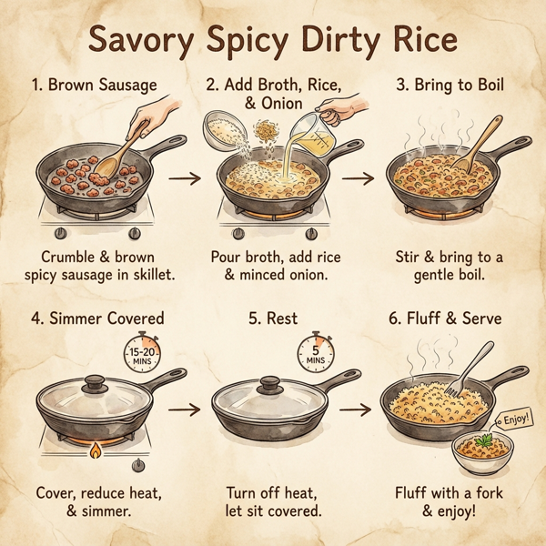 Savory Spicy Dirty Rice instructions
