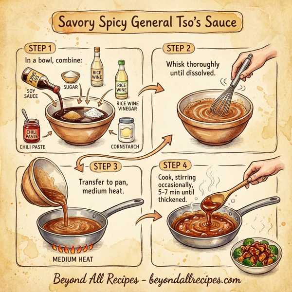 Savory Spicy General Tso's Sauce instructions
