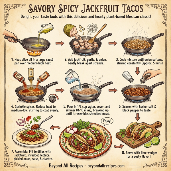 Savory Spicy Jackfruit Tacos instructions