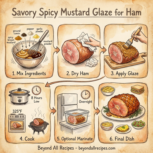 Savory Spicy Mustard Glaze for Ham instructions