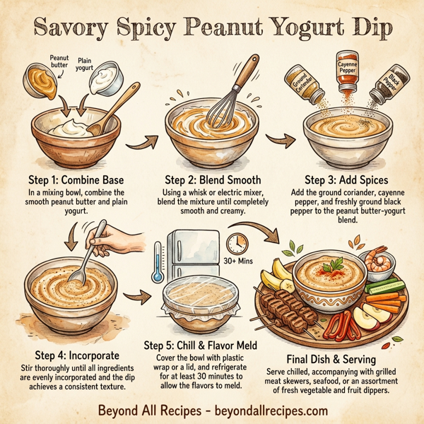 Savory Spicy Peanut Yogurt Dip instructions
