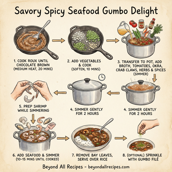 Savory Spicy Seafood Gumbo Delight instructions