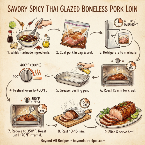 Savory Spicy Thai Glazed Boneless Pork Loin instructions