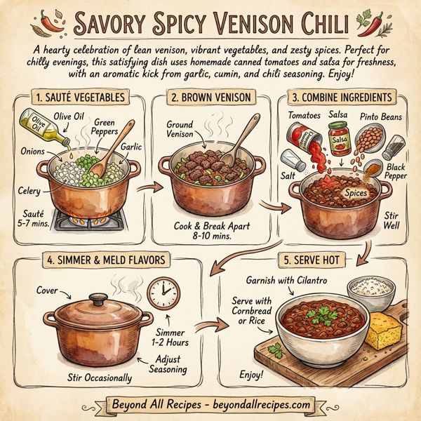 Savory Spicy Venison Chili instructions