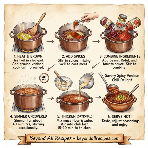 Savory Spicy Venison Chili Delight instructions