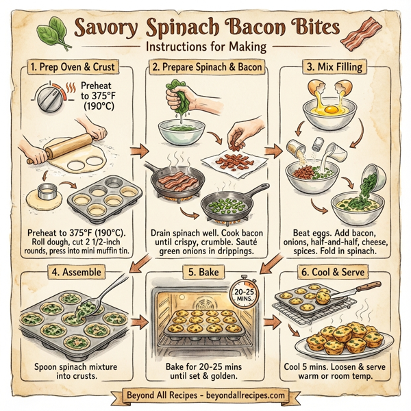 Savory Spinach Bacon Bites instructions
