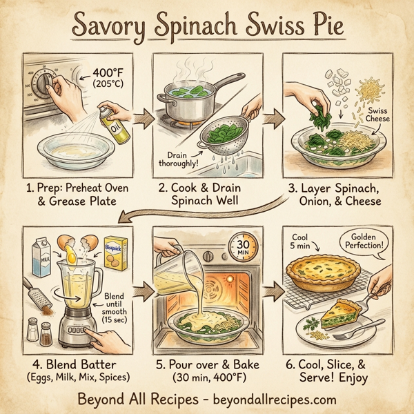 Savory Spinach Swiss Pie instructions