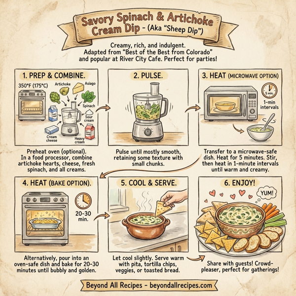 Savory Spinach & Artichoke Cream Dip instructions