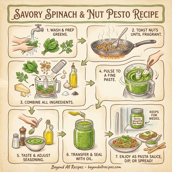 Savory Spinach & Nut Pesto instructions