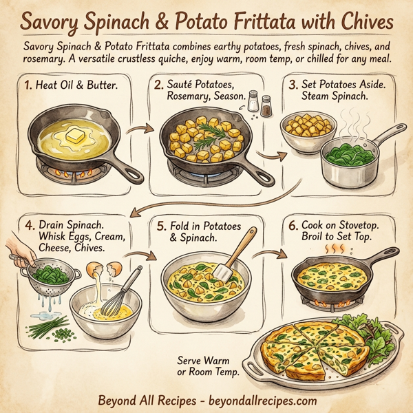 Savory Spinach & Potato Frittata with Chives instructions