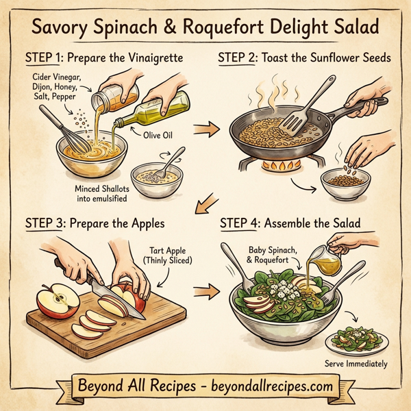 Savory Spinach & Roquefort Delight Salad instructions