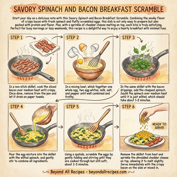 Savory Spinach and Bacon Breakfast Scramble instructions