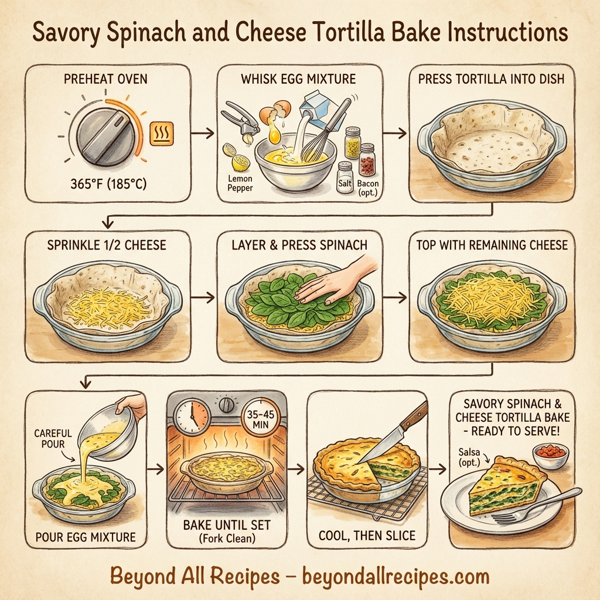 Savory Spinach and Cheese Tortilla Bake instructions