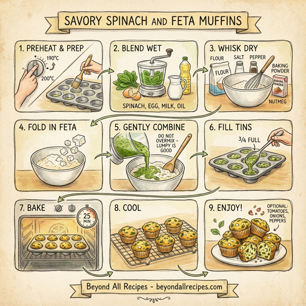 Savory Spinach and Feta Muffins instructions