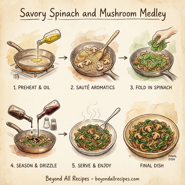 Savory Spinach and Mushroom Medley instructions