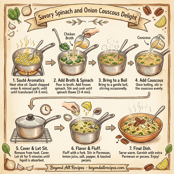 Savory Spinach and Onion Couscous Delight instructions