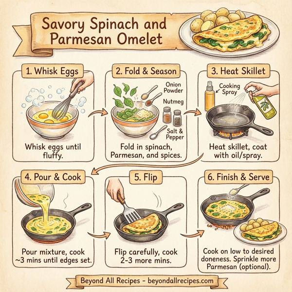 Savory Spinach and Parmesan Omelet instructions