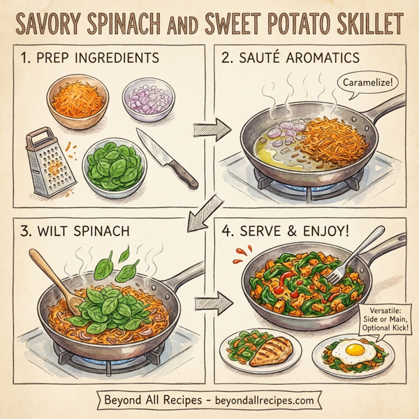 Savory Spinach and Sweet Potato Skillet instructions