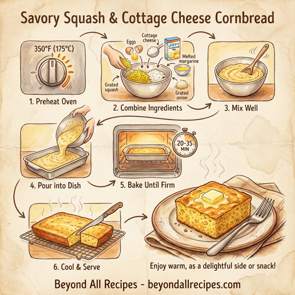 Savory Squash & Cottage Cheese Cornbread instructions