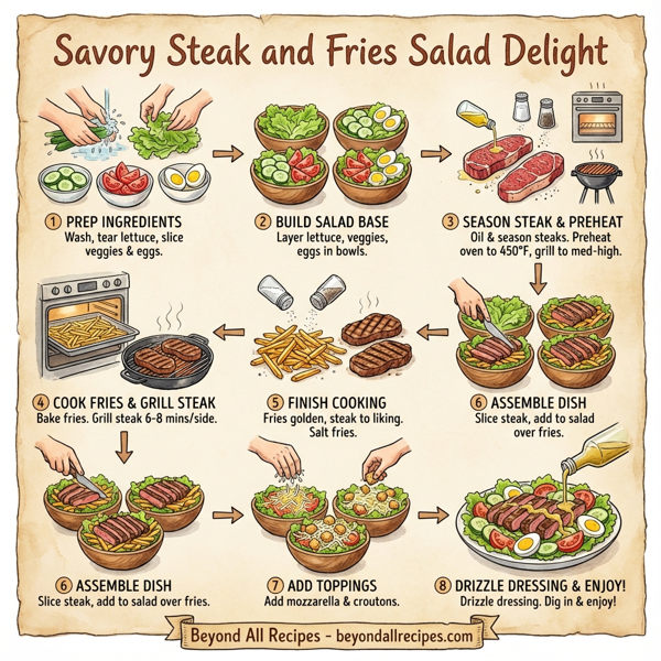 Savory Steak and Fries Salad Delight instructions