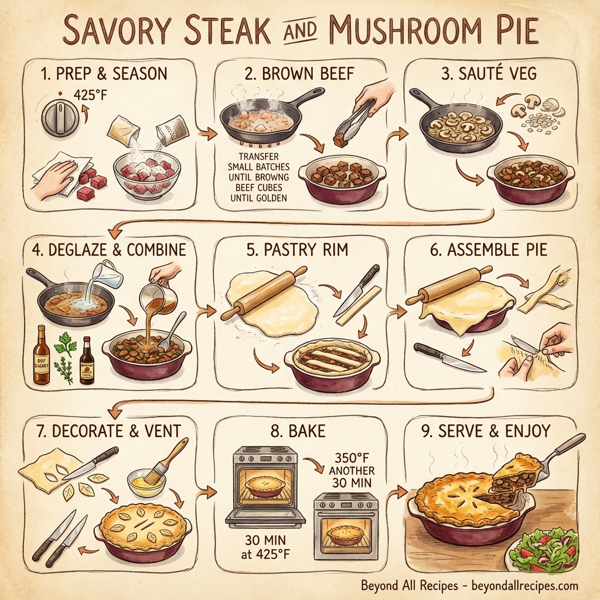 Savory Steak and Mushroom Pie instructions