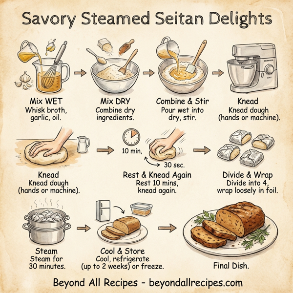 Savory Steamed Seitan Delights instructions