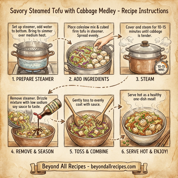 Savory Steamed Tofu with Cabbage Medley instructions
