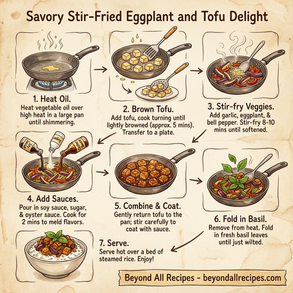 Savory Stir-Fried Eggplant and Tofu Delight instructions