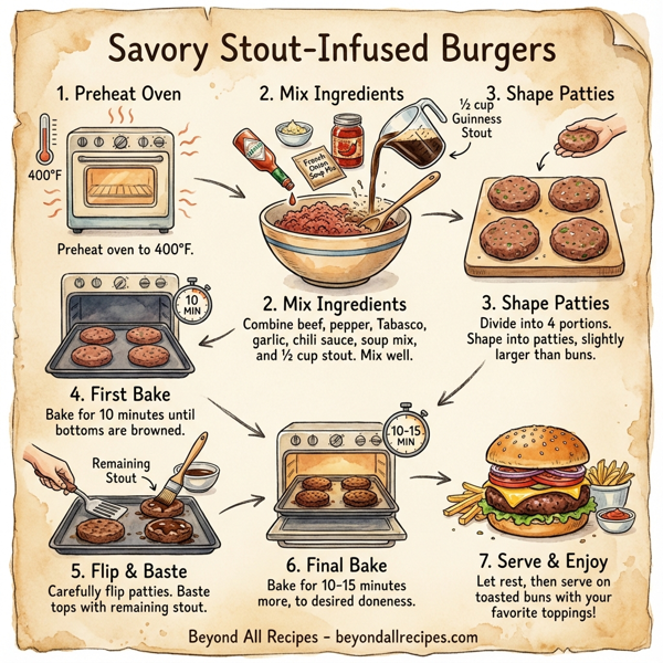 Savory Stout-Infused Burgers instructions