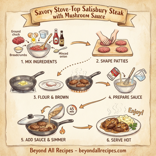 Savory Stove-Top Salisbury Steak with Mushroom Sauce instructions
