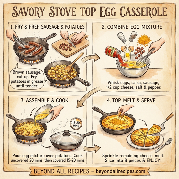 Savory Stove Top Egg Casserole instructions