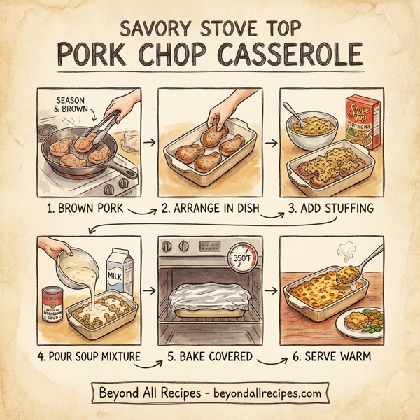 Savory Stove Top Pork Chop Casserole instructions