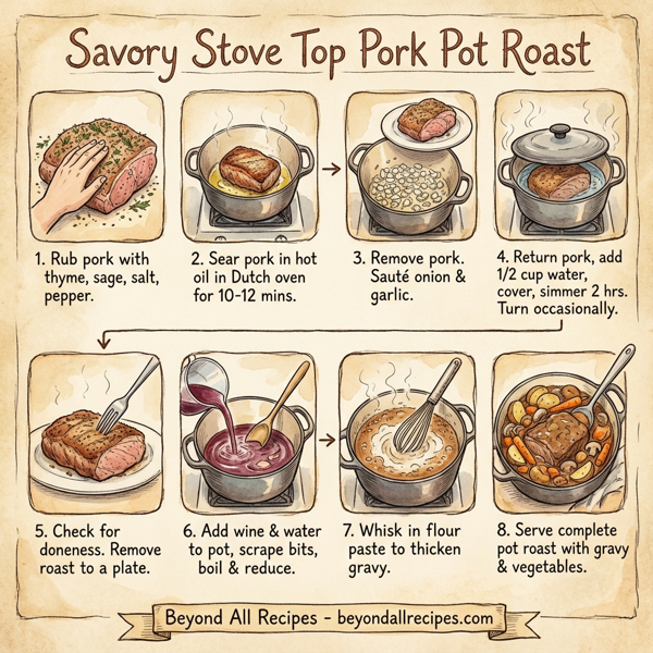 Savory Stove Top Pork Pot Roast instructions