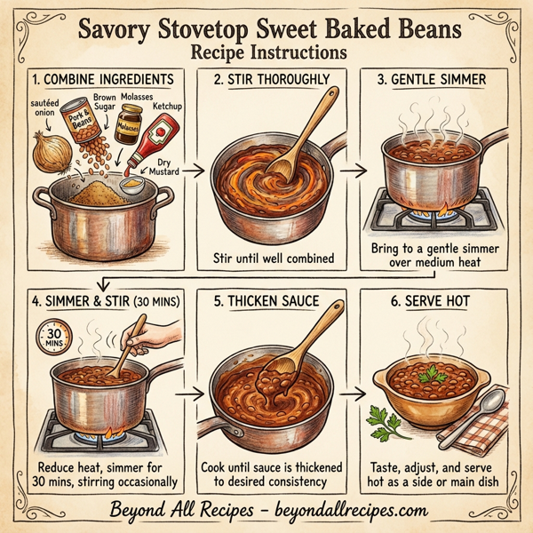 Savory Stovetop Sweet Baked Beans instructions