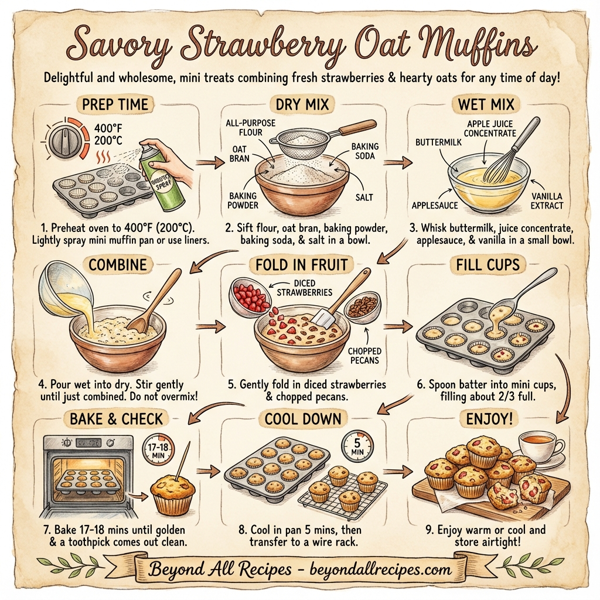 Savory Strawberry Oat Muffins instructions