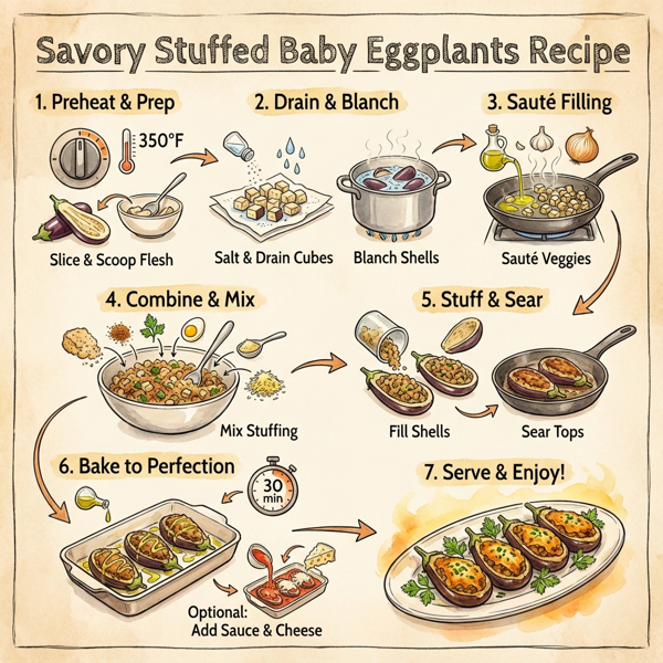 Savory Stuffed Baby Eggplants instructions